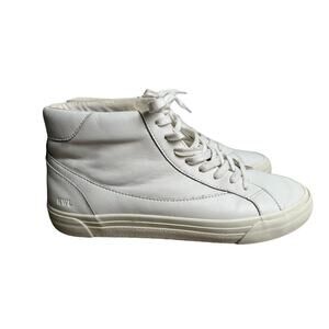 Madewell Sidewalk High-Top Sneakers in Pale Parchment White Women's Size 10.5